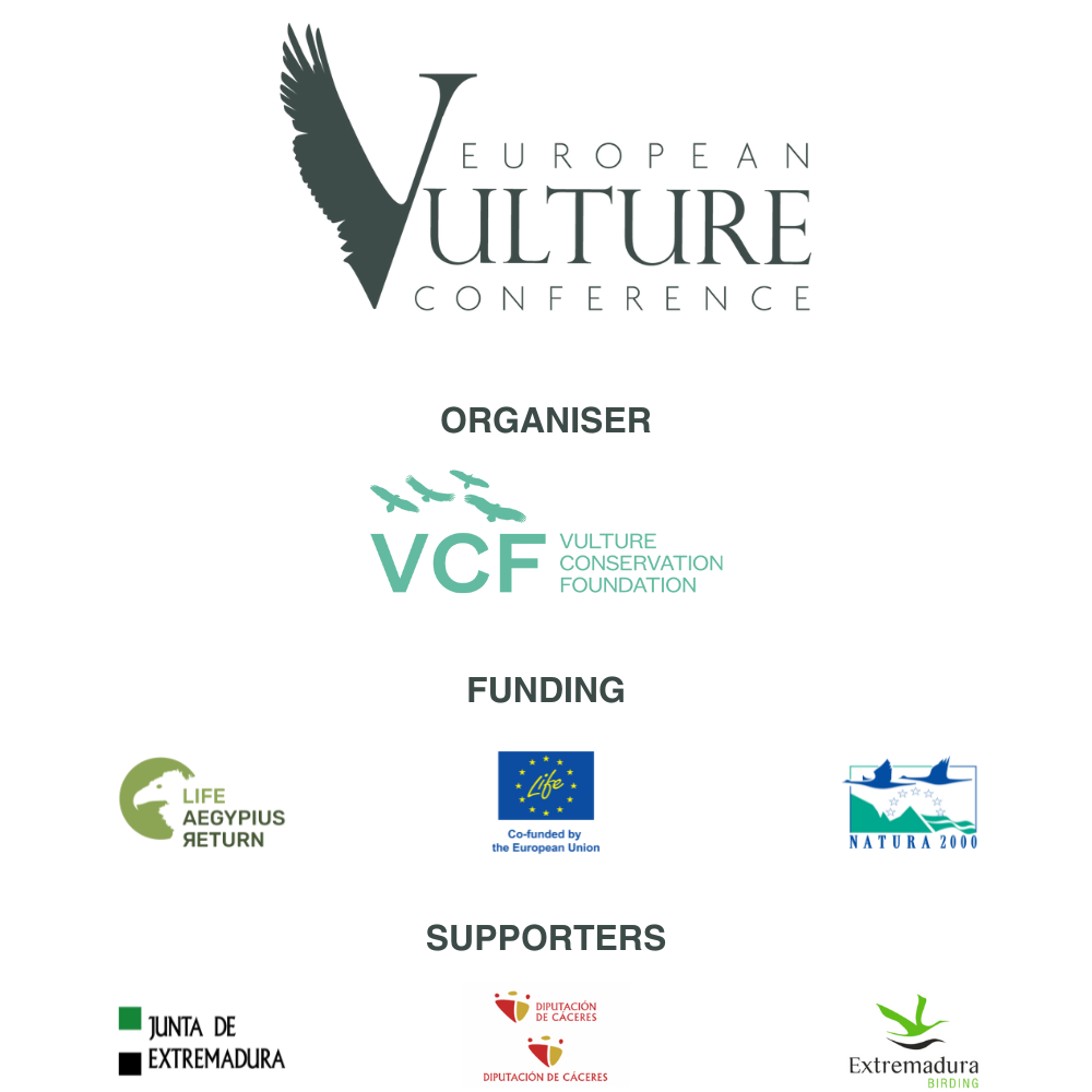 EUROPEAN VULTURE CONFERENCE SPAIN 2023 EVC LOGOS