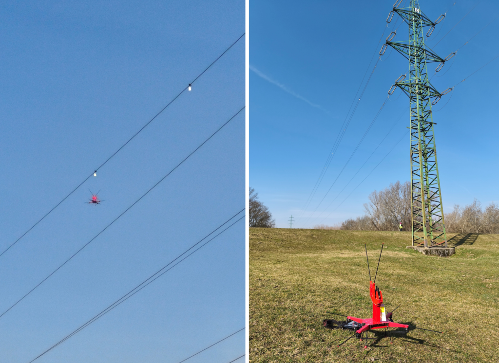 Installation of bird diverters using drones ©VCF
