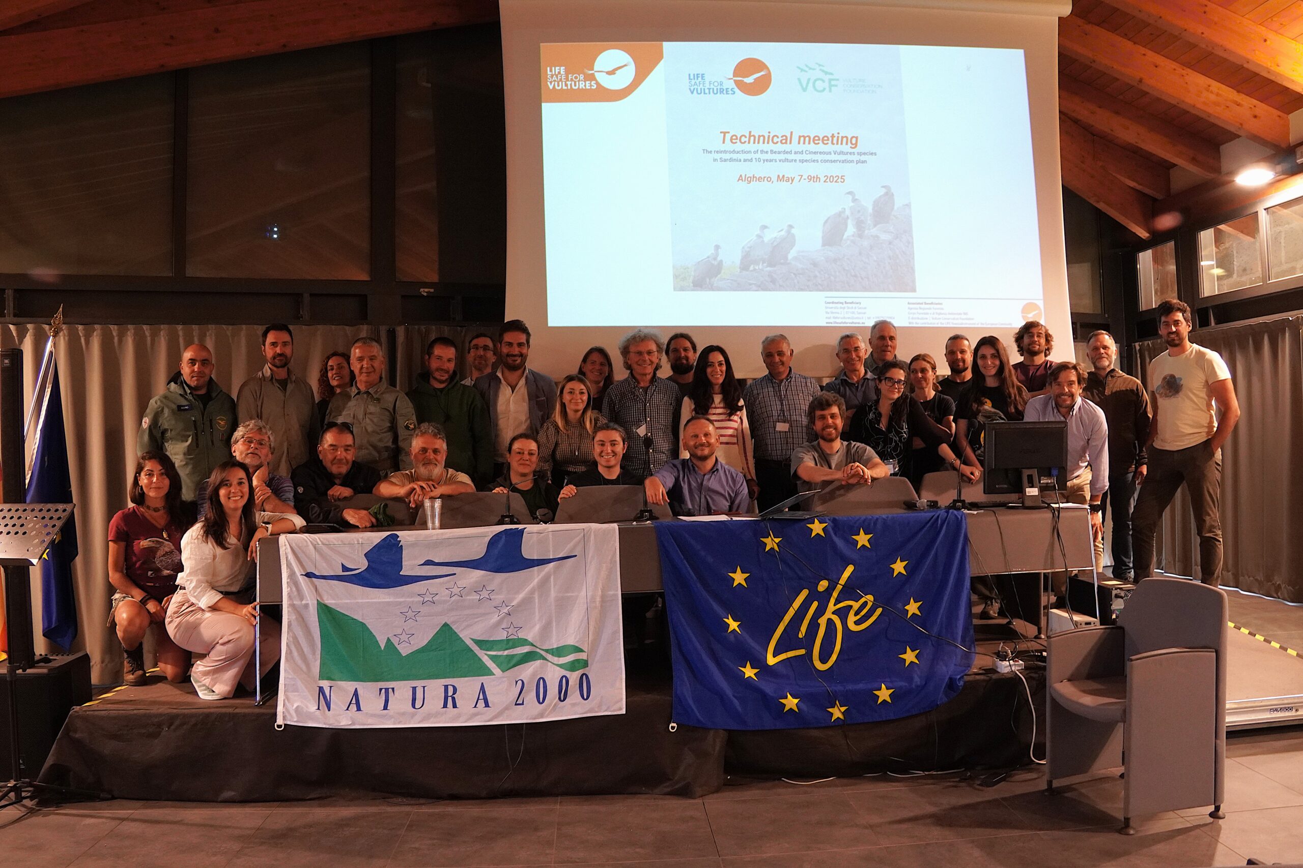 European vulture experts at the end of the technical meeting in Sardinia
