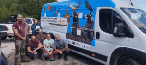 GREFA and BSPB people in front of their truck