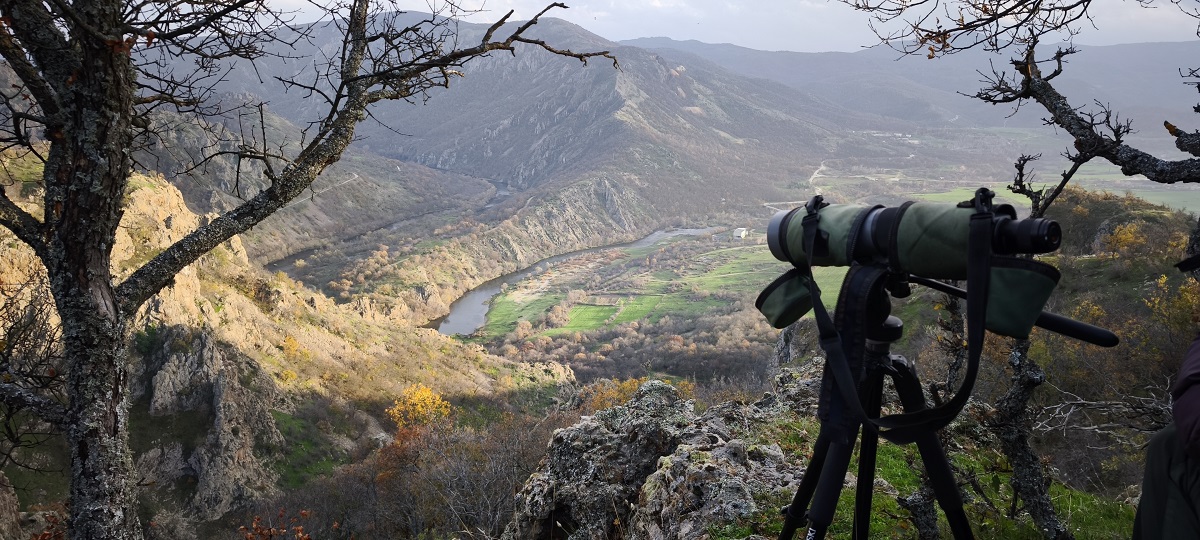Balkan landscape with mountains and a river